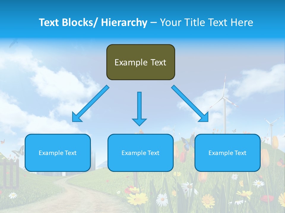 Cloud Camomile Photovoltaic PowerPoint Template