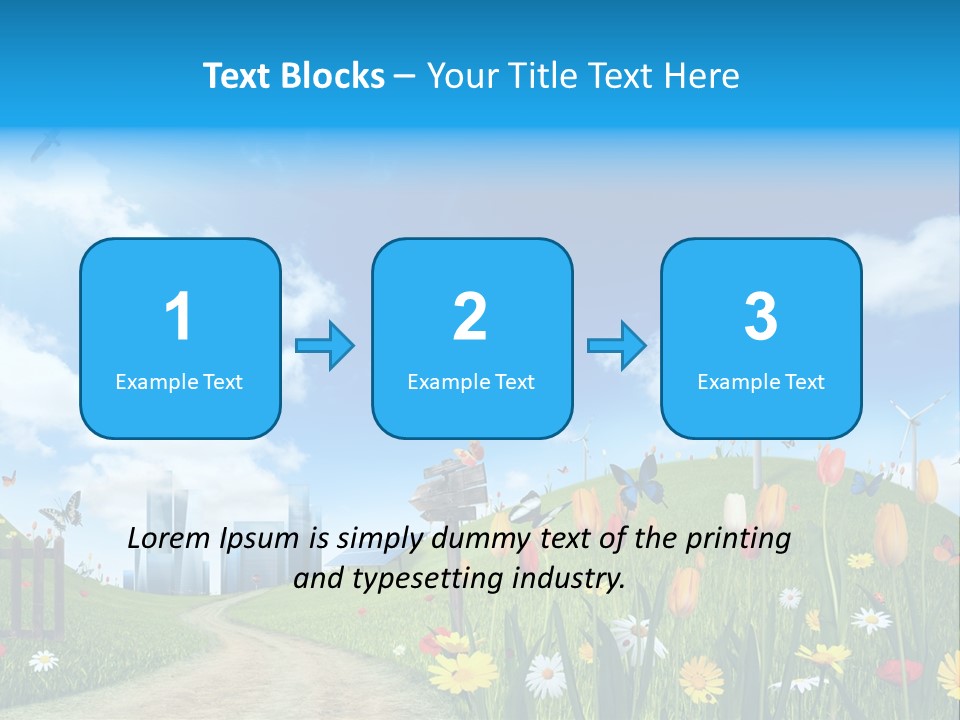Cloud Camomile Photovoltaic PowerPoint Template