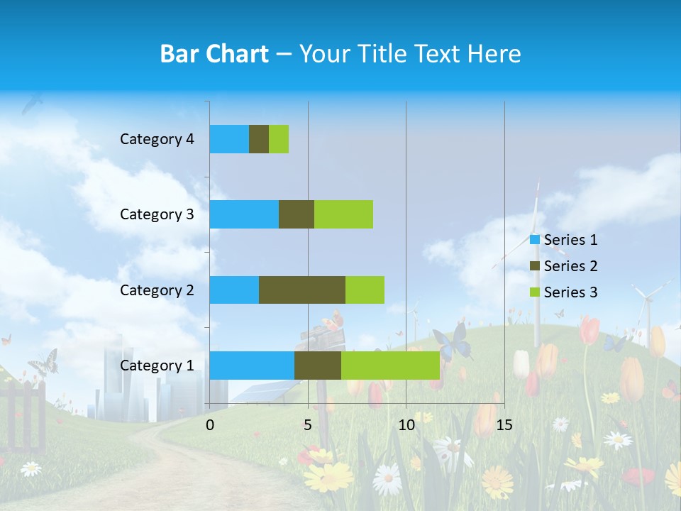 Cloud Camomile Photovoltaic PowerPoint Template