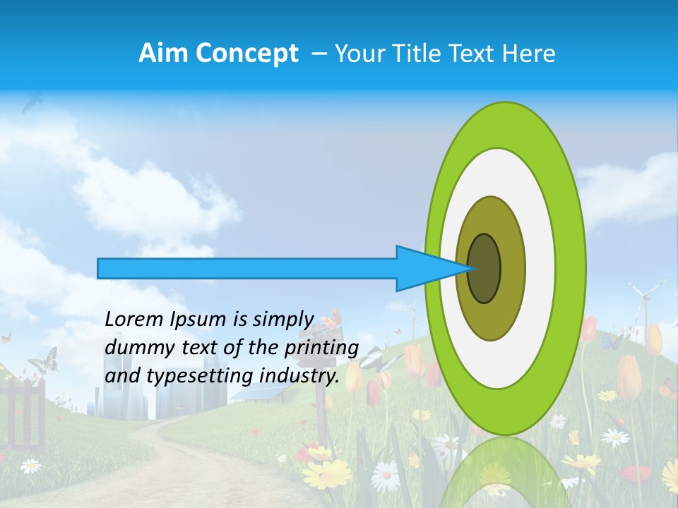 Cloud Camomile Photovoltaic PowerPoint Template