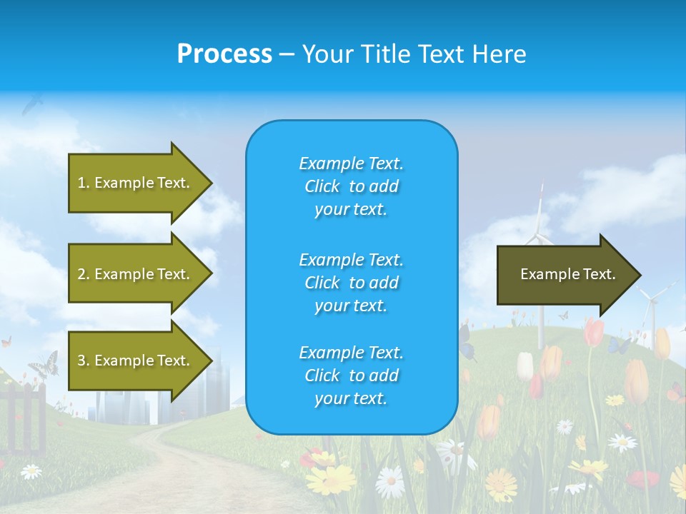 Cloud Camomile Photovoltaic PowerPoint Template