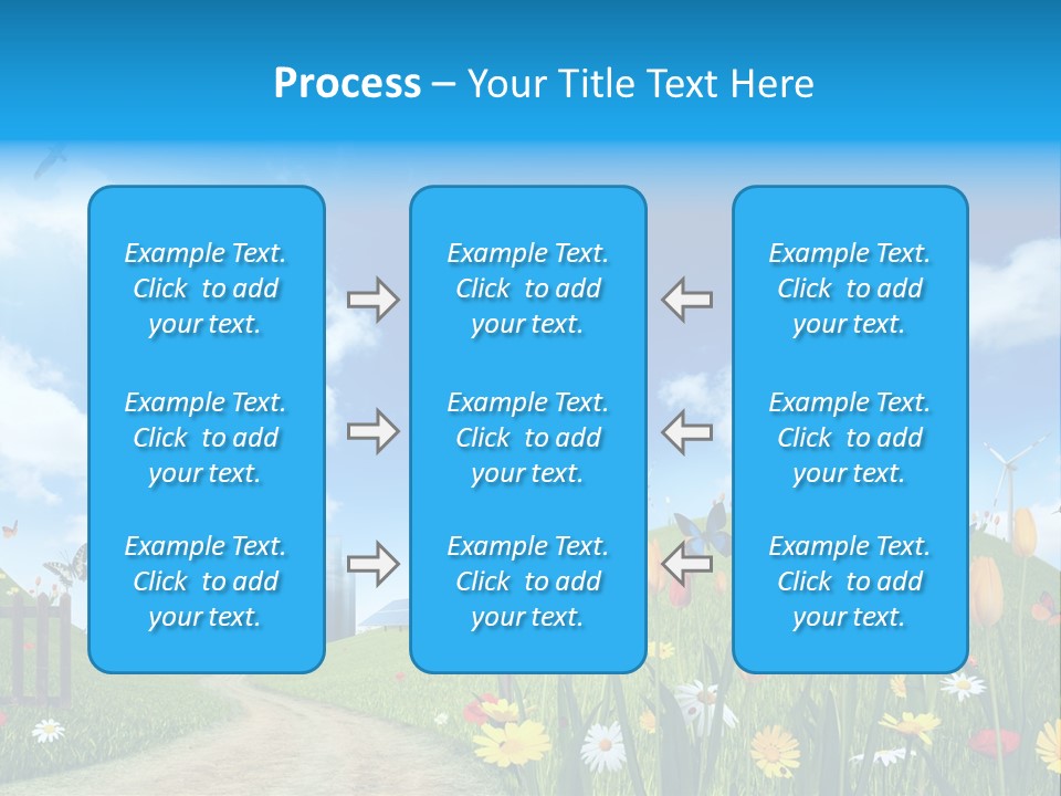Cloud Camomile Photovoltaic PowerPoint Template