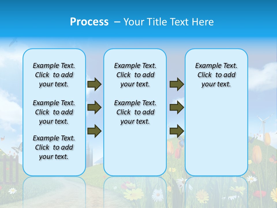Cloud Camomile Photovoltaic PowerPoint Template