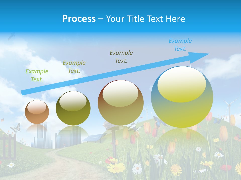 Cloud Camomile Photovoltaic PowerPoint Template