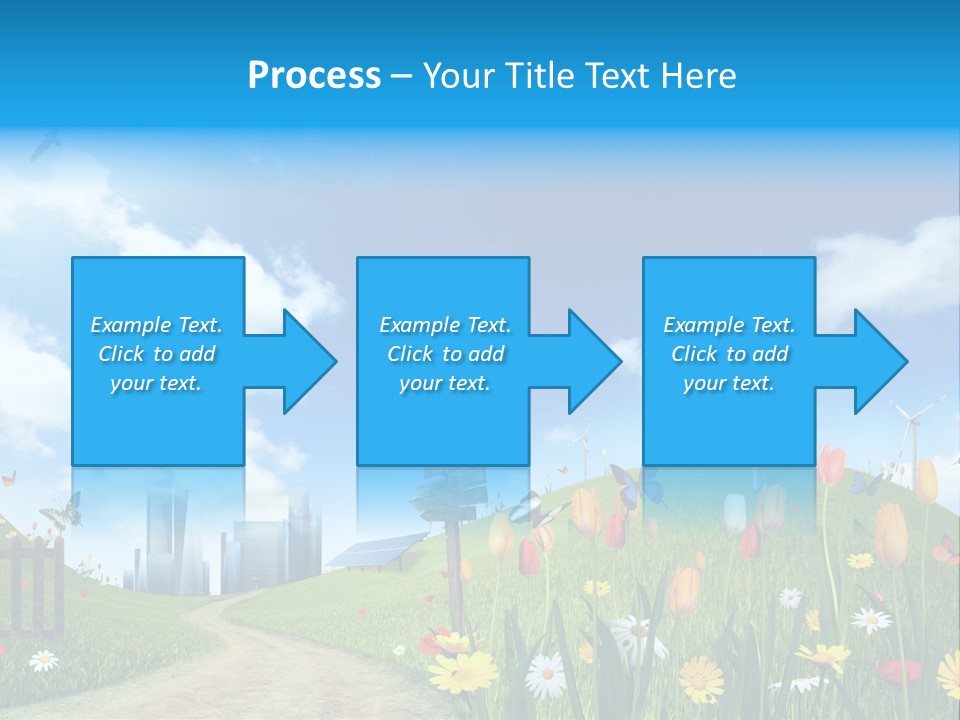 Cloud Camomile Photovoltaic PowerPoint Template