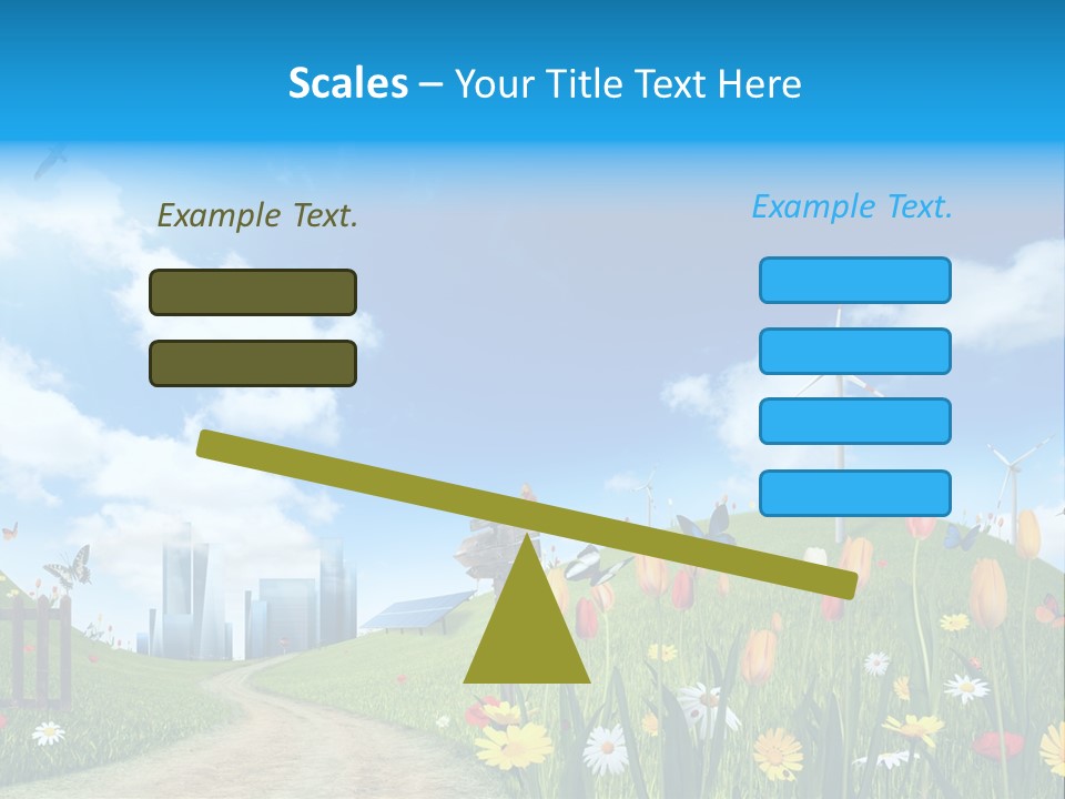 Cloud Camomile Photovoltaic PowerPoint Template