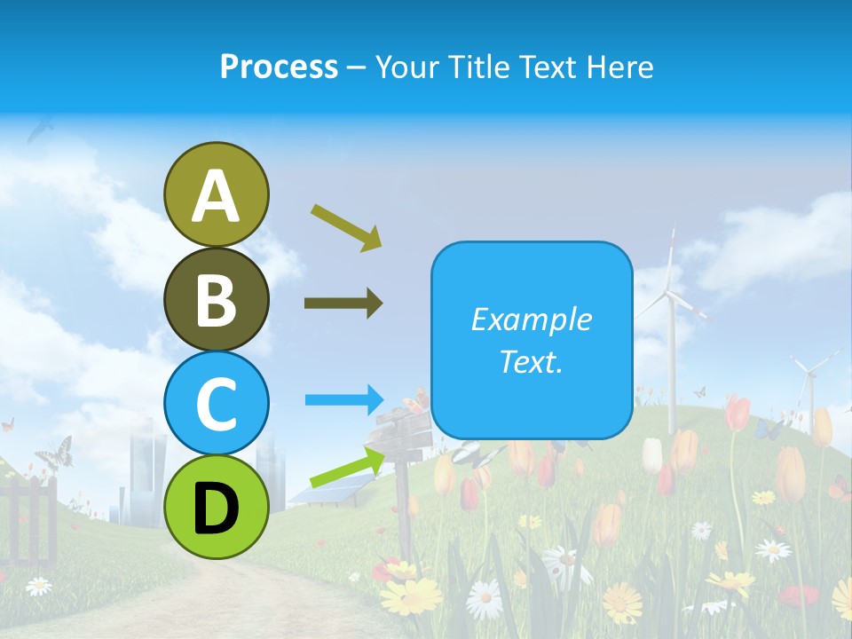 Cloud Camomile Photovoltaic PowerPoint Template