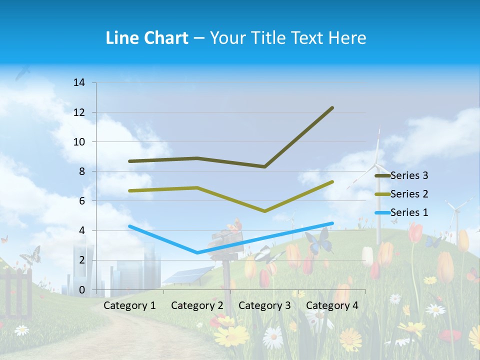 Cloud Camomile Photovoltaic PowerPoint Template