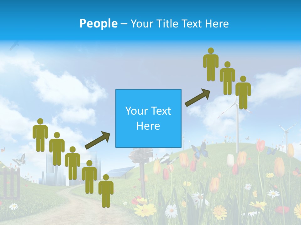 Cloud Camomile Photovoltaic PowerPoint Template