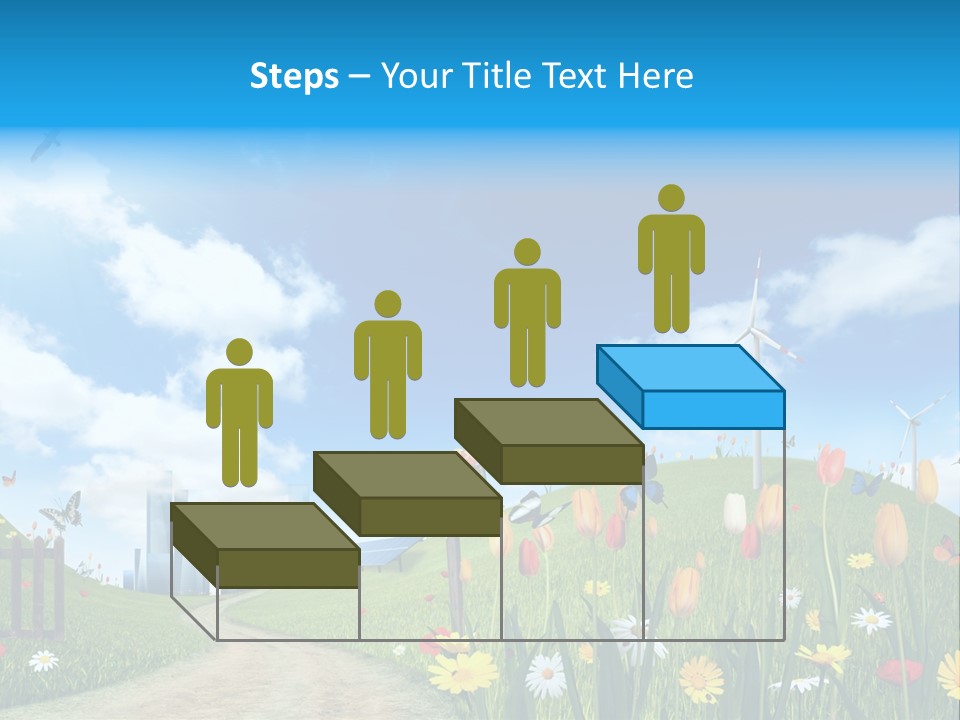 Cloud Camomile Photovoltaic PowerPoint Template