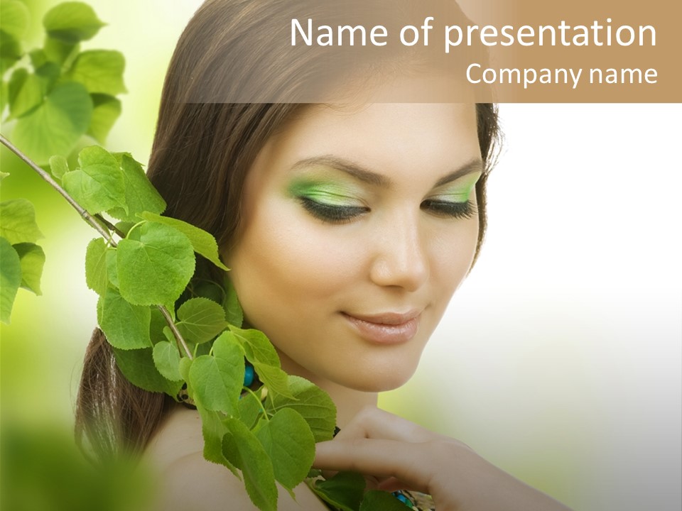 Make Up Perfect Eye PowerPoint Template