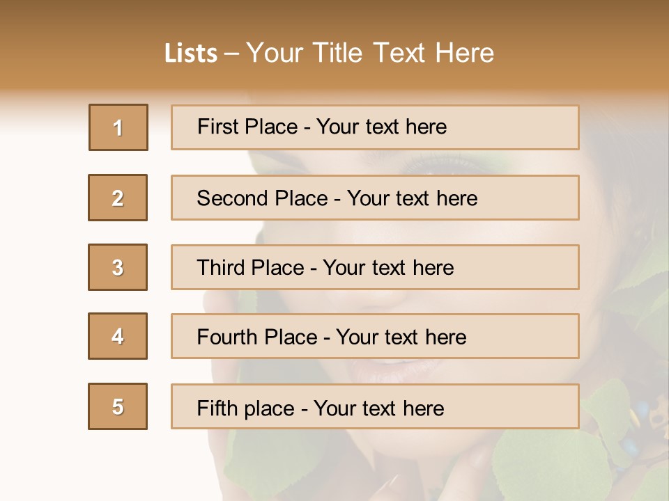 Beauty Leaf Look PowerPoint Template