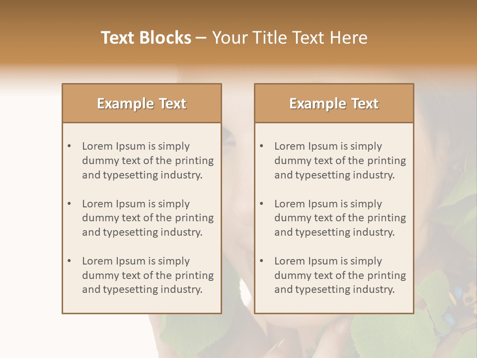 Beauty Leaf Look PowerPoint Template