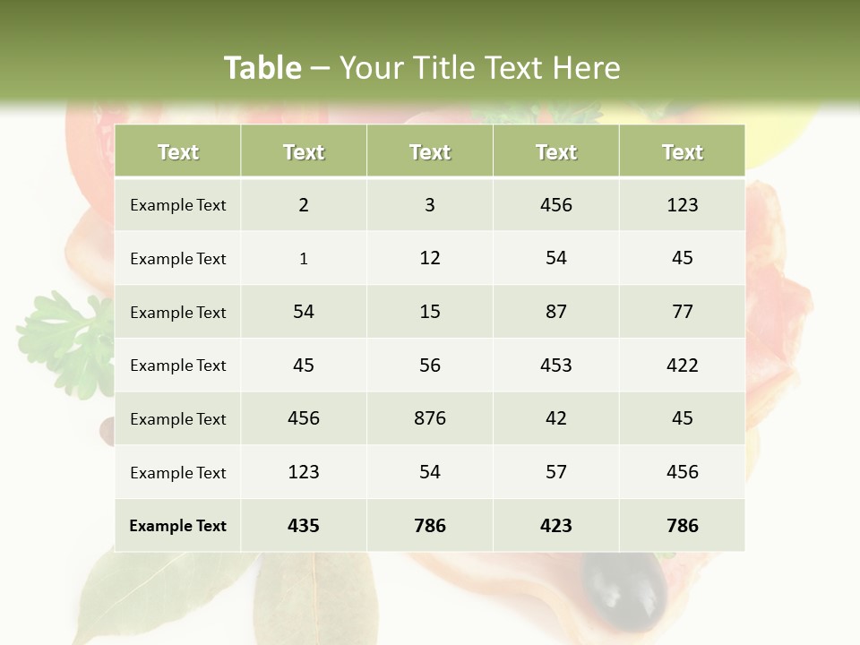 Raw Aromatic Baked PowerPoint Template