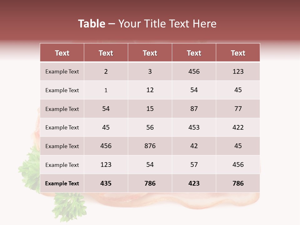 Horizontal Lard Parsley PowerPoint Template