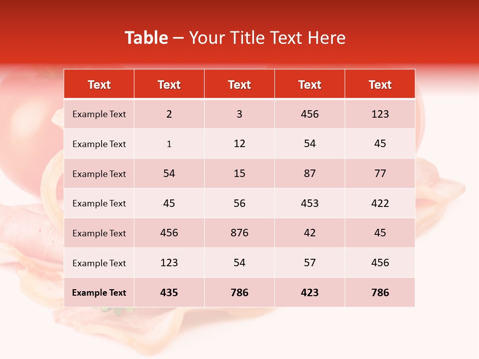 Flavour Background Tasty PowerPoint Template