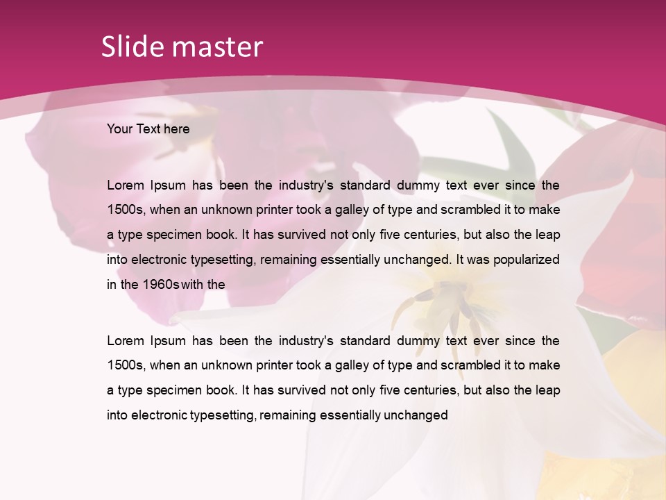 Natural Pink Text PowerPoint Template