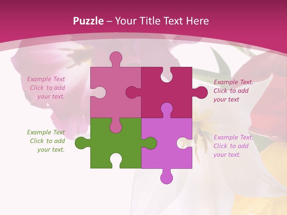 Natural Pink Text PowerPoint Template