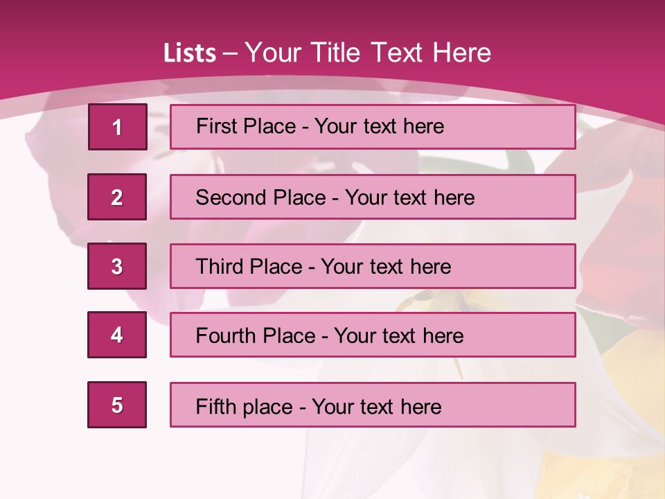 Natural Pink Text PowerPoint Template