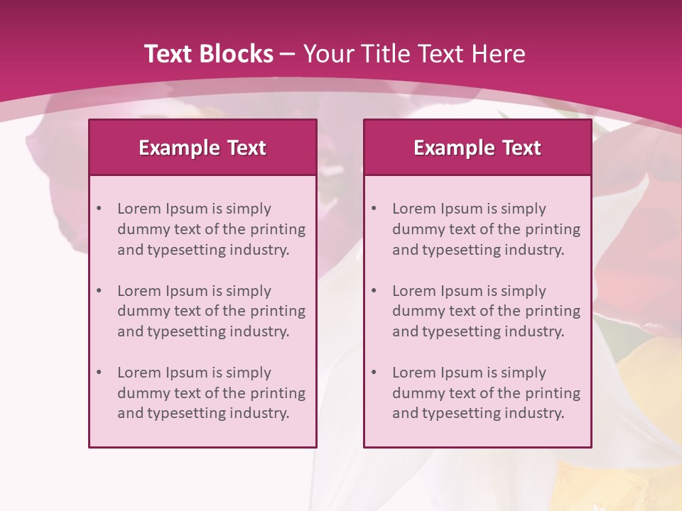 Natural Pink Text PowerPoint Template