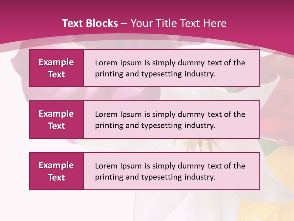 Natural Pink Text PowerPoint Template