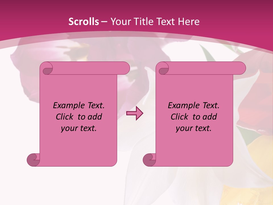 Natural Pink Text PowerPoint Template