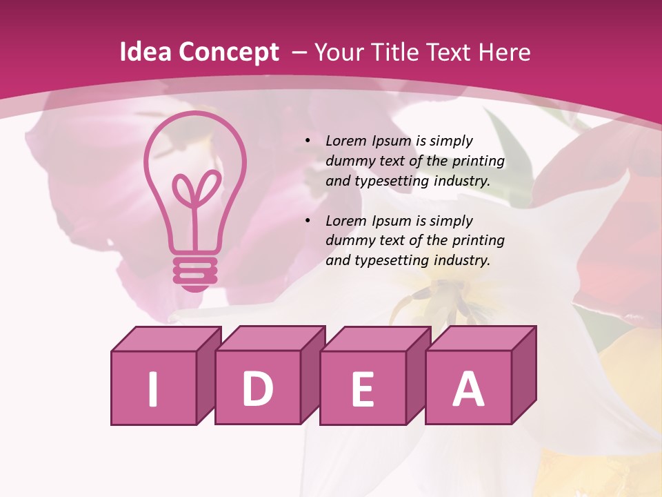 Natural Pink Text PowerPoint Template