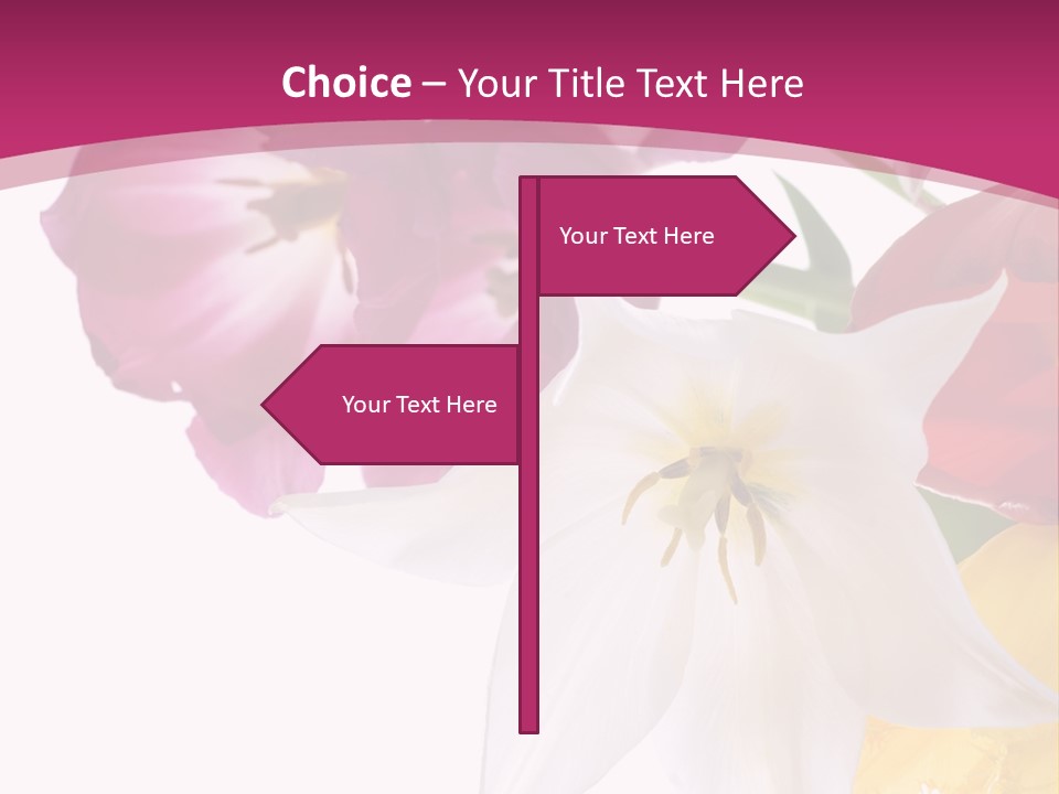 Natural Pink Text PowerPoint Template