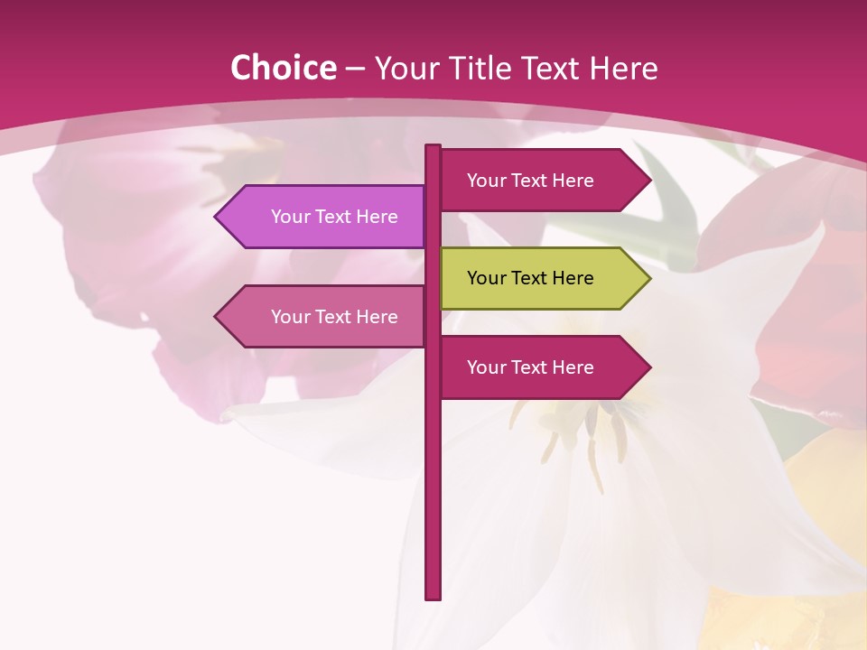 Natural Pink Text PowerPoint Template
