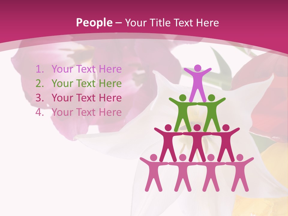 Natural Pink Text PowerPoint Template