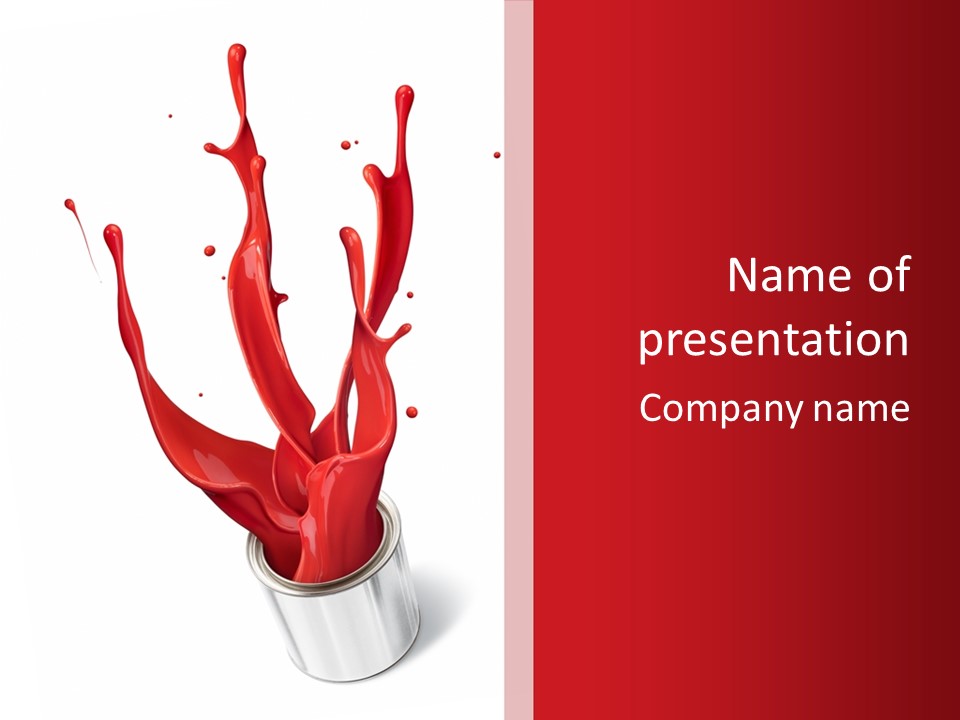 Can Red Abstract PowerPoint Template