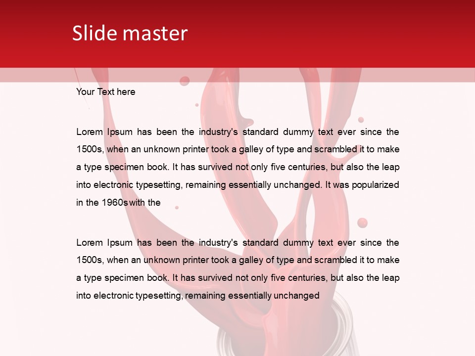 Can Red Abstract PowerPoint Template