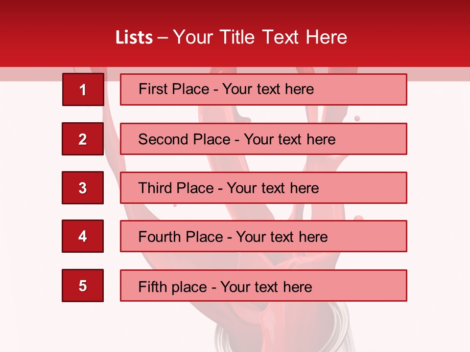 Can Red Abstract PowerPoint Template