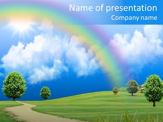 Meadow Sunny Grass PowerPoint Template