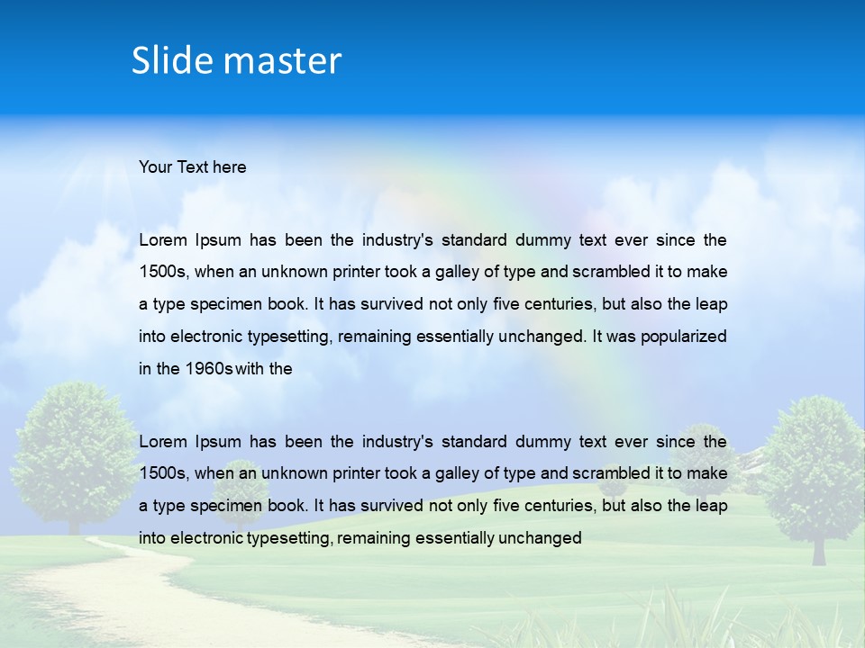 Meadow Sunny Grass PowerPoint Template