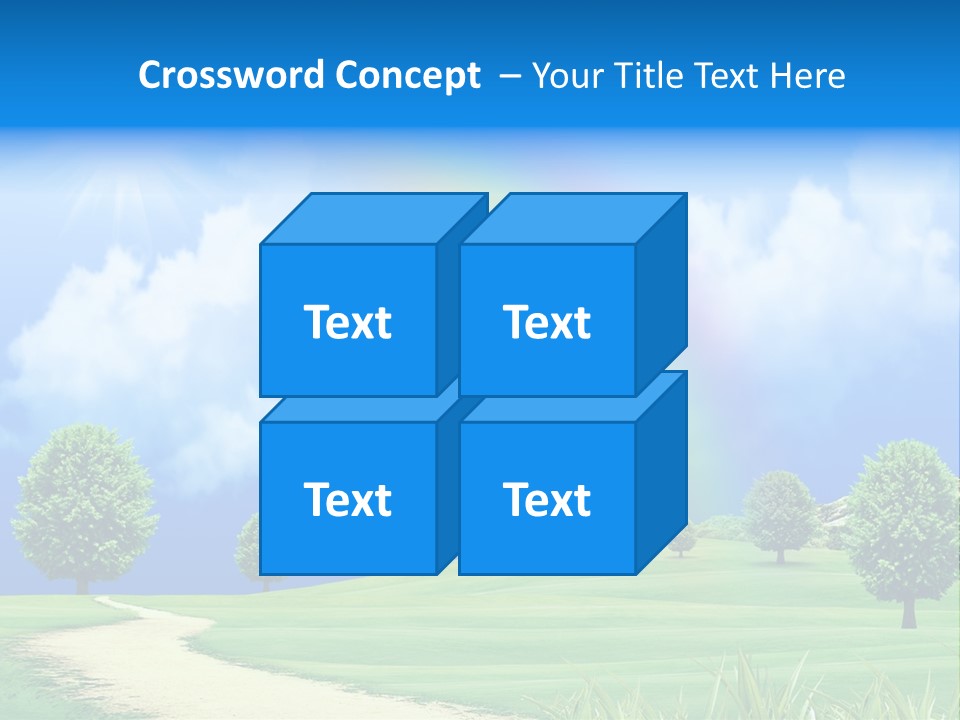 Meadow Sunny Grass PowerPoint Template