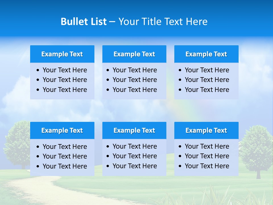 Meadow Sunny Grass PowerPoint Template