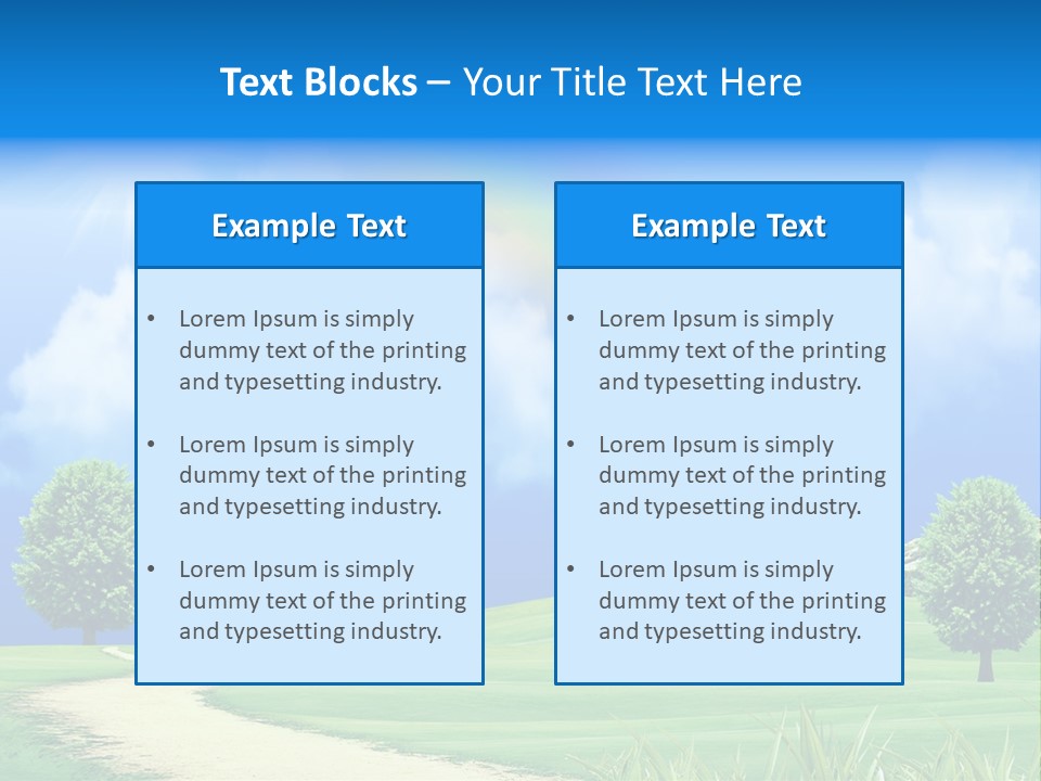 Meadow Sunny Grass PowerPoint Template