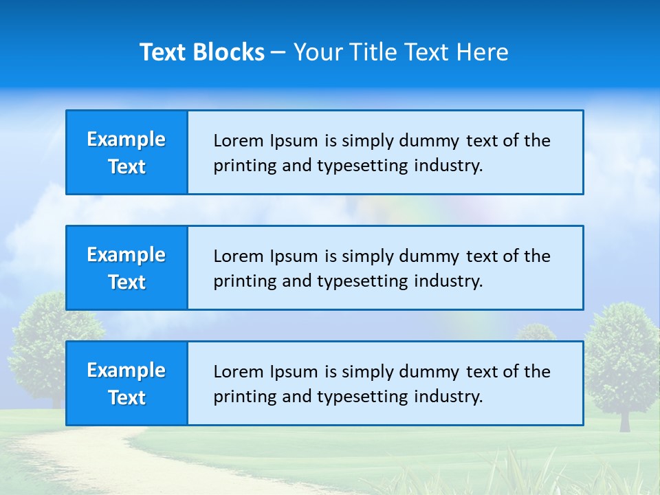 Meadow Sunny Grass PowerPoint Template