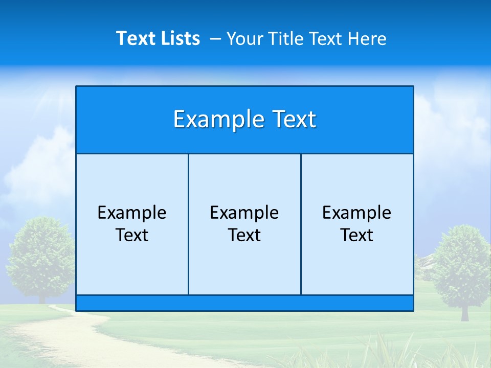 Meadow Sunny Grass PowerPoint Template