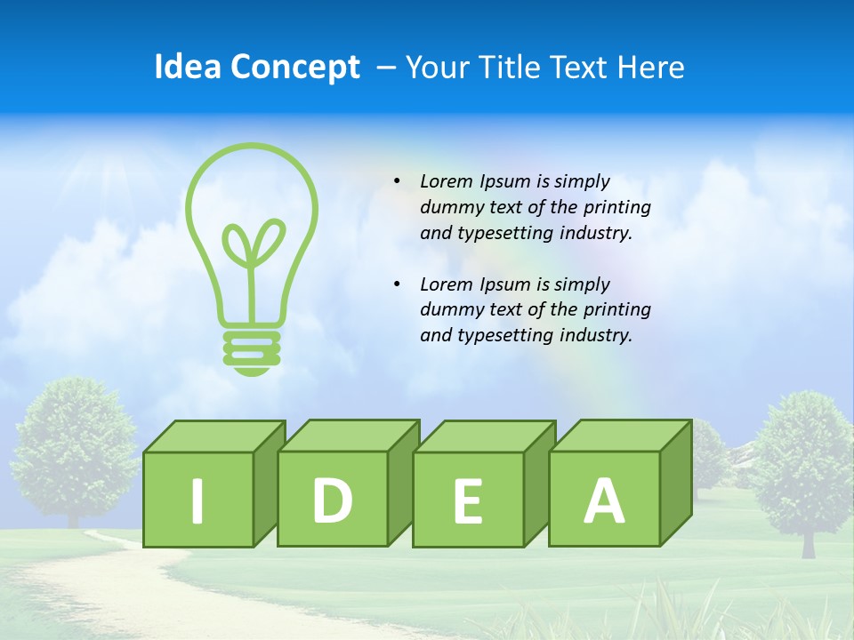 Meadow Sunny Grass PowerPoint Template