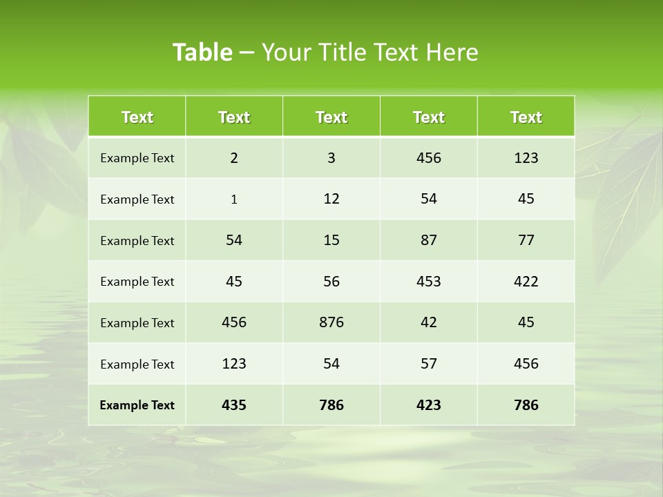 Summer Leave Nature PowerPoint Template