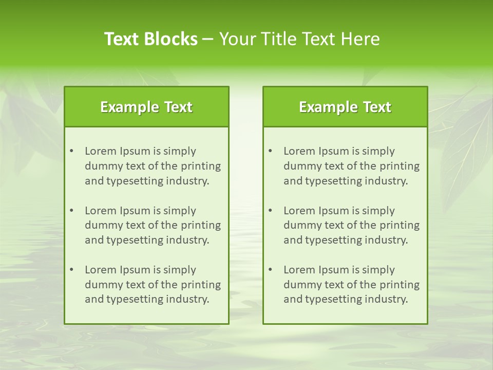 Summer Leave Nature PowerPoint Template