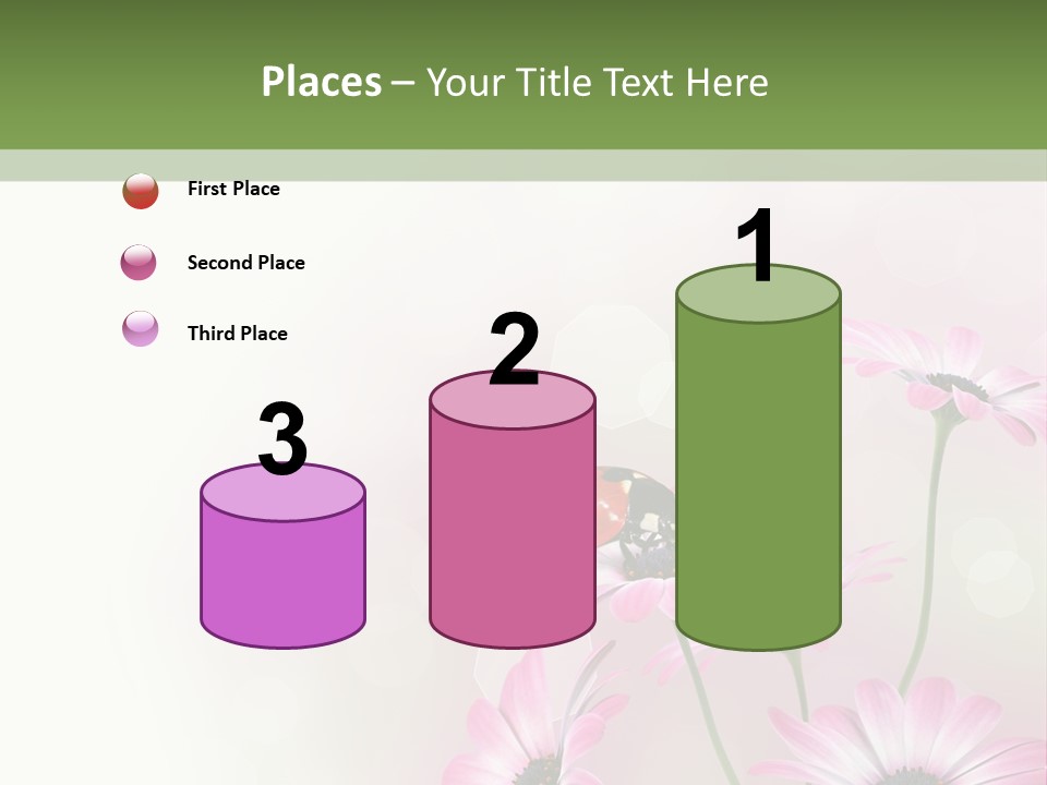 Isolated Petals Border PowerPoint Template
