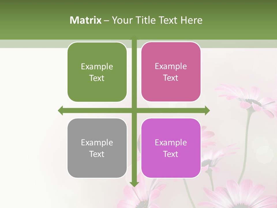Isolated Petals Border PowerPoint Template