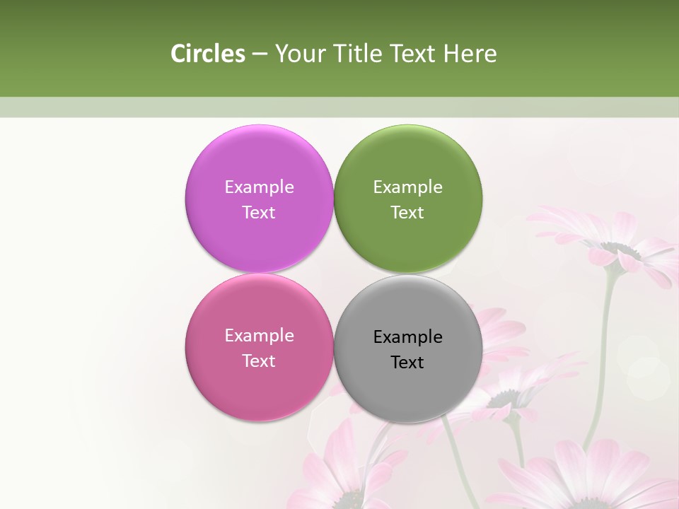 Isolated Petals Border PowerPoint Template