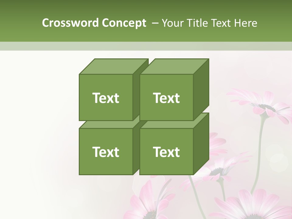 Isolated Petals Border PowerPoint Template
