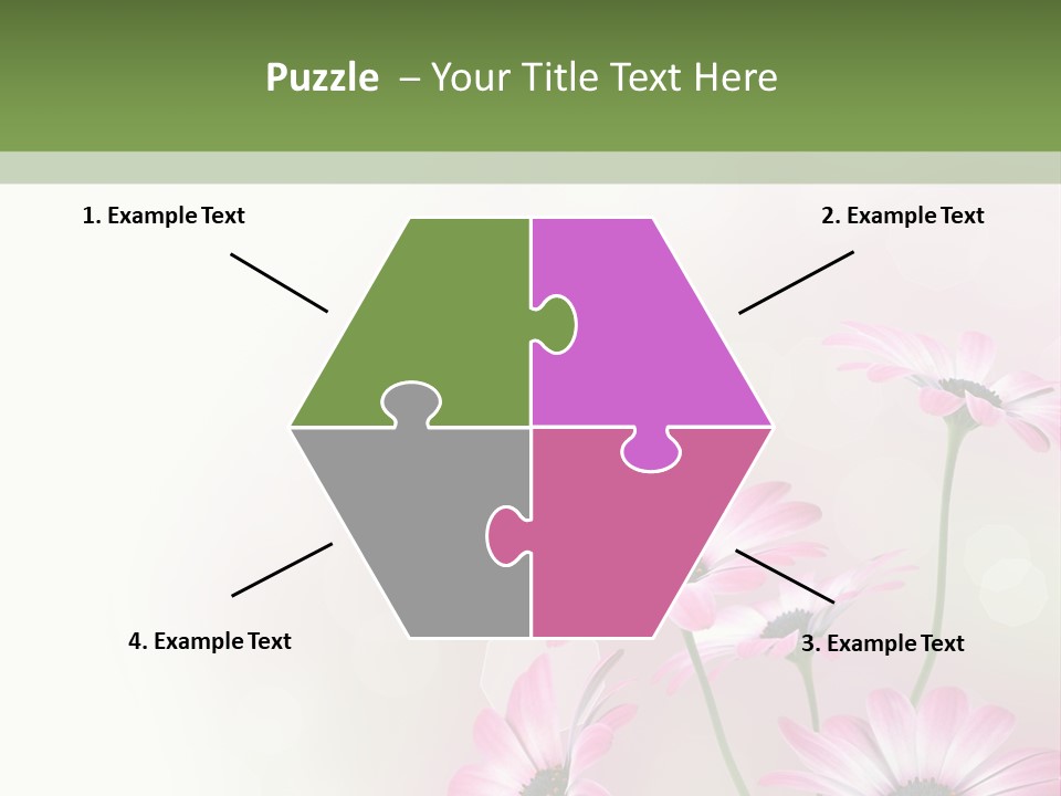 Isolated Petals Border PowerPoint Template