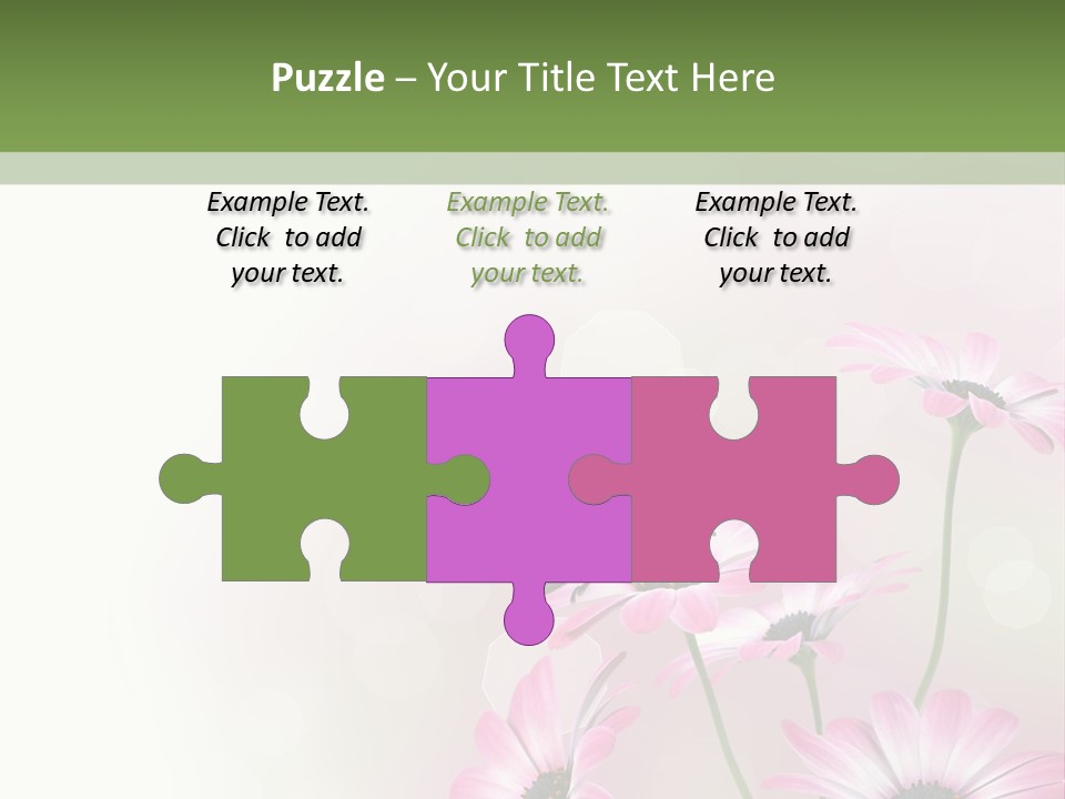 Isolated Petals Border PowerPoint Template