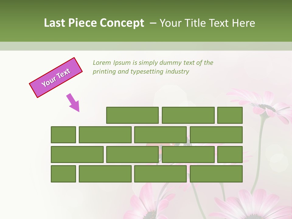 Isolated Petals Border PowerPoint Template